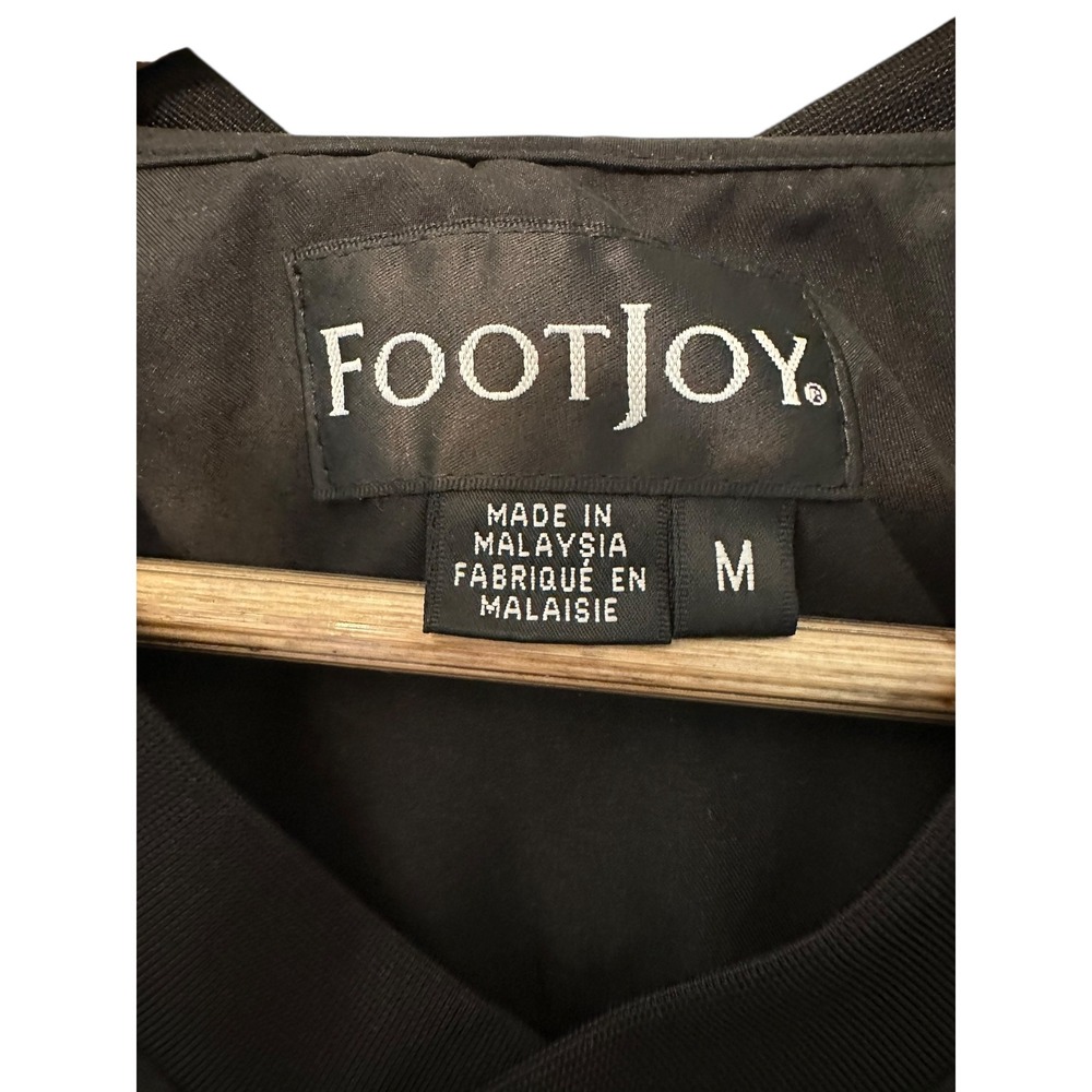 FootJoy Golf Pullover Jacket‎ Mens M Black Windbreaker V Neck Lightweight - Picture 6 of 8